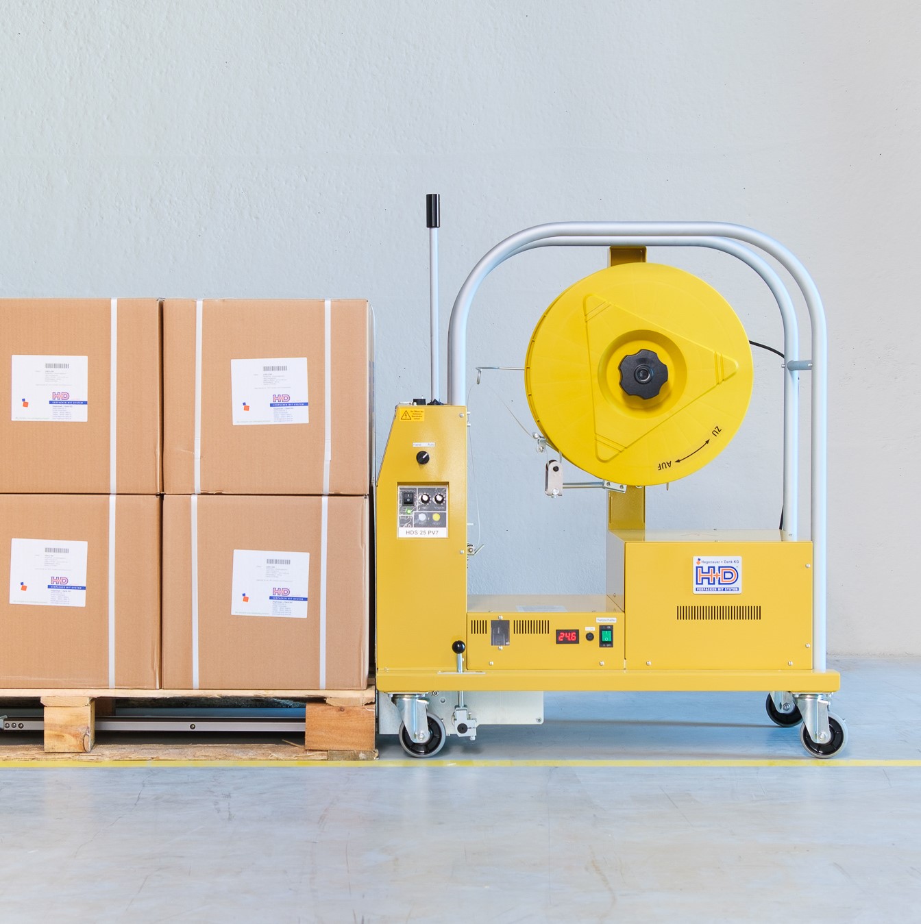 Paletten Umreifungsmaschine