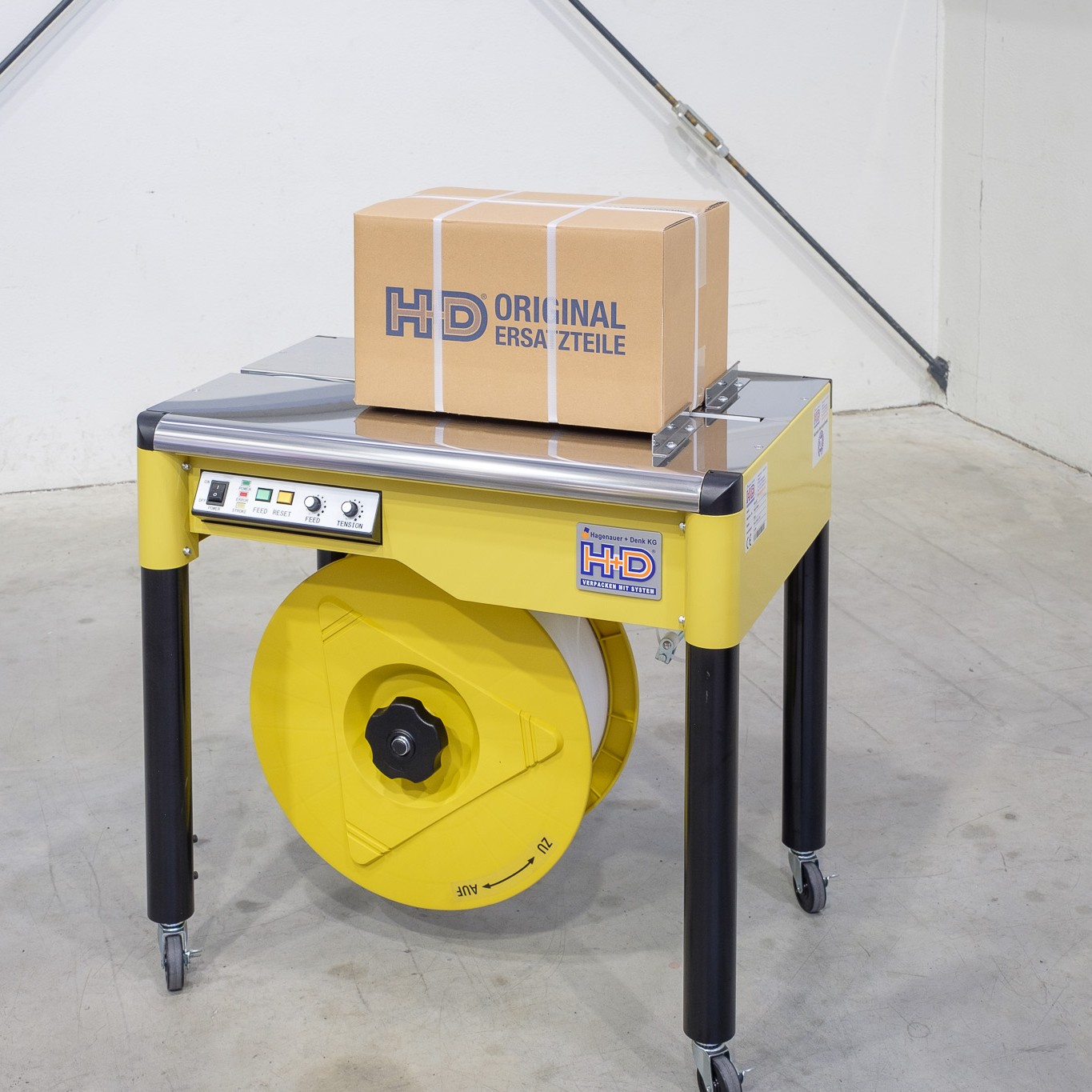 Umreifungsmaschine halbautomatisch