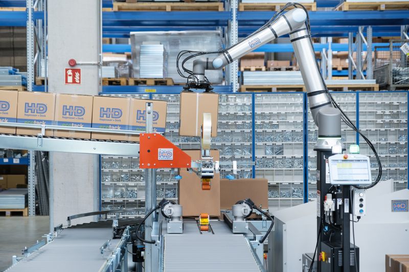 End-of-Line-Packaging in Kompaktbauweise End-of-Line-Packaging in Kompaktbauweise