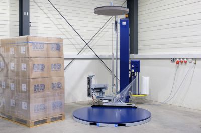 Palettenwickler mit Drehteller, Dreharm oder Ring