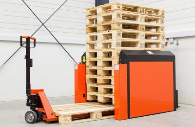 Palettenmagazine für das automatische Auf- und Abstapeln von Paletten